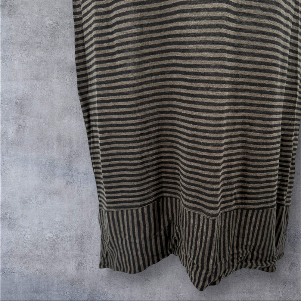 Eileen Fisher Linen Tank Dress Striped Casual Sleeveless Dress M - Picture 4 of 9